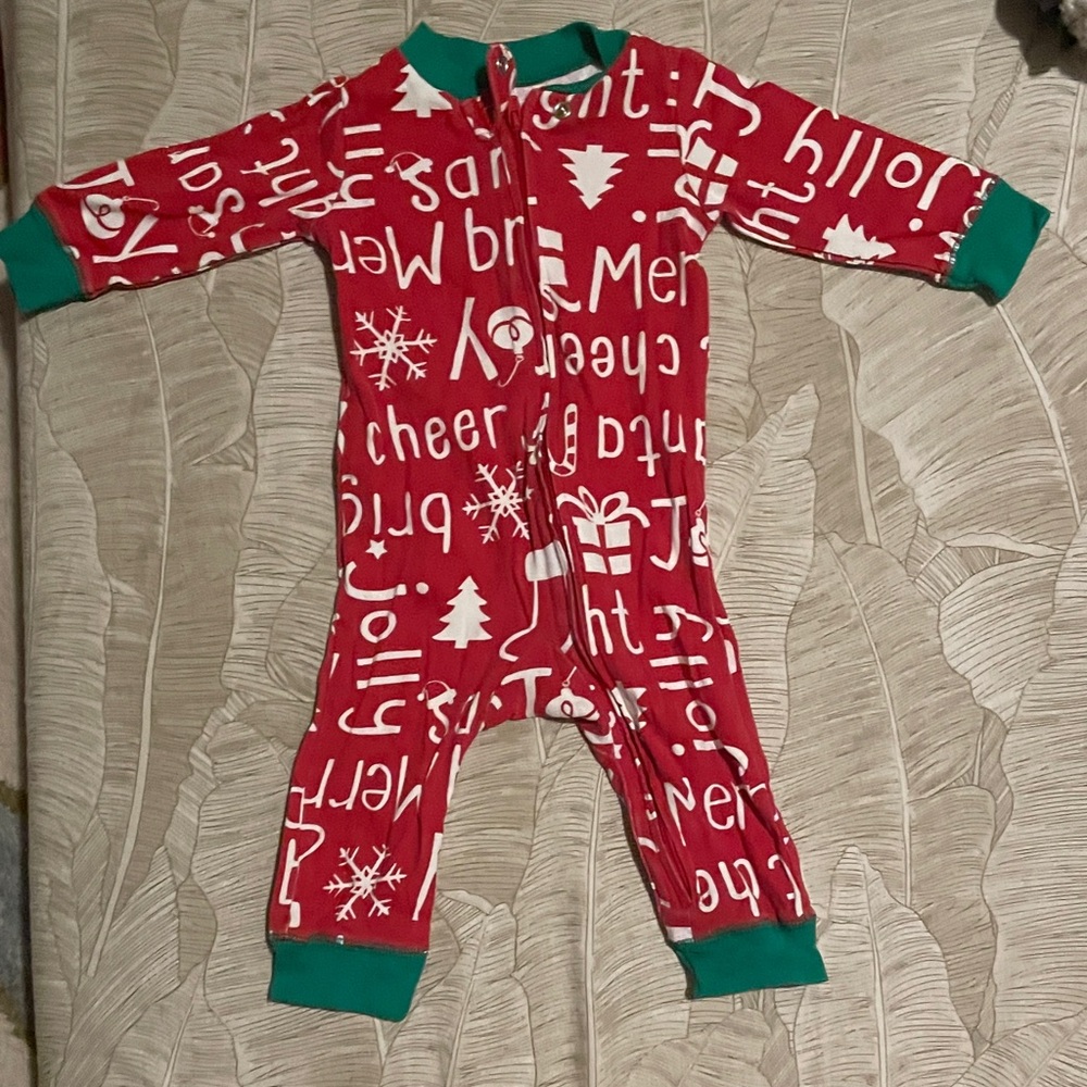 Carter's Red and Green Holiday Footie